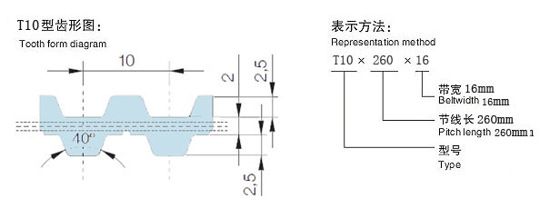 T10齿形图 T10齿形图